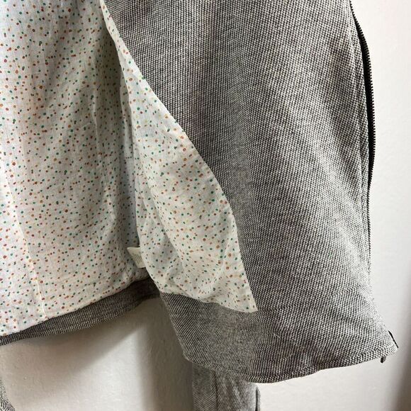 ANTHROPOLOGIE UNDER SKIES Grey Cropped Moto Style Jacket Size Medium - Picture 11 of 12